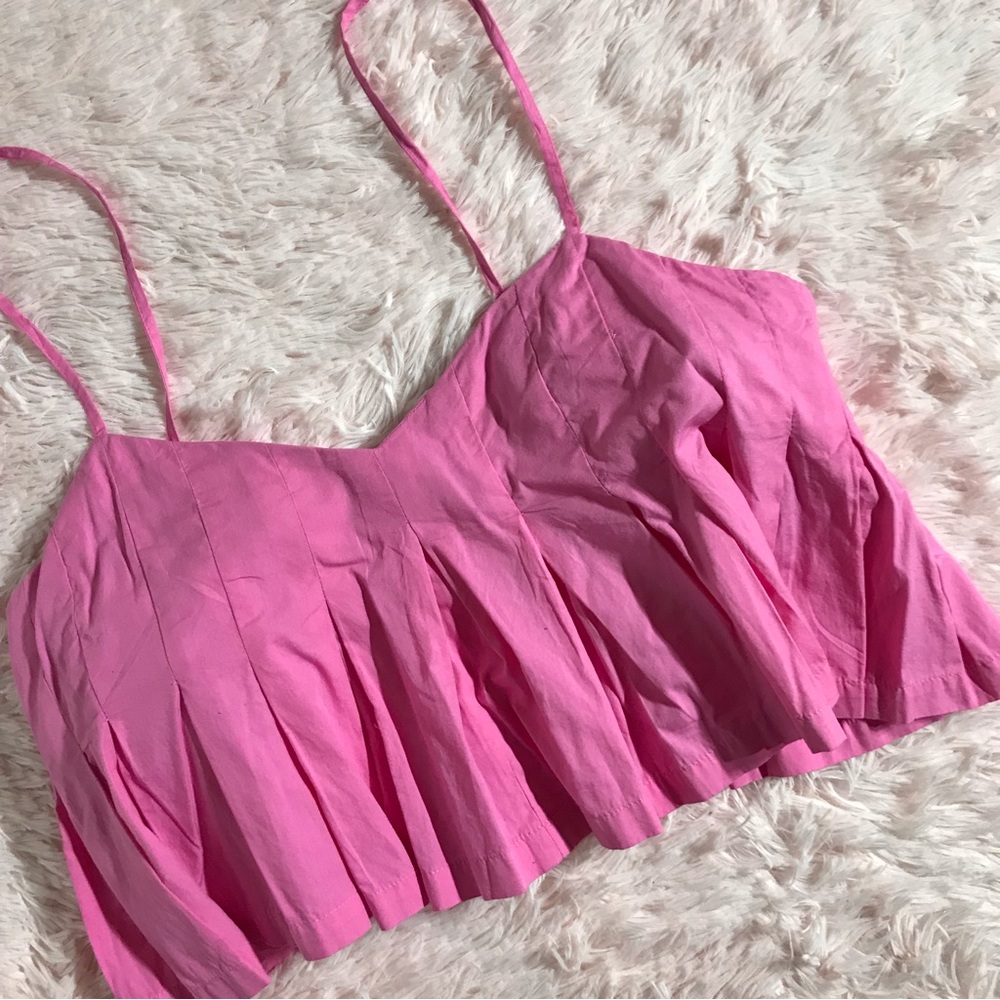 Free people miki aurora pink crop top